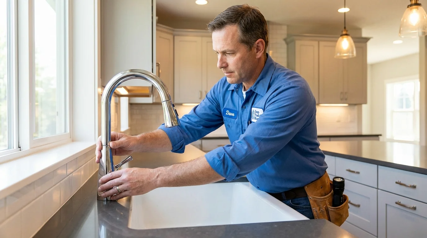 Kitchen faucet installation by Johns Plumbing LLC in Kure Beach