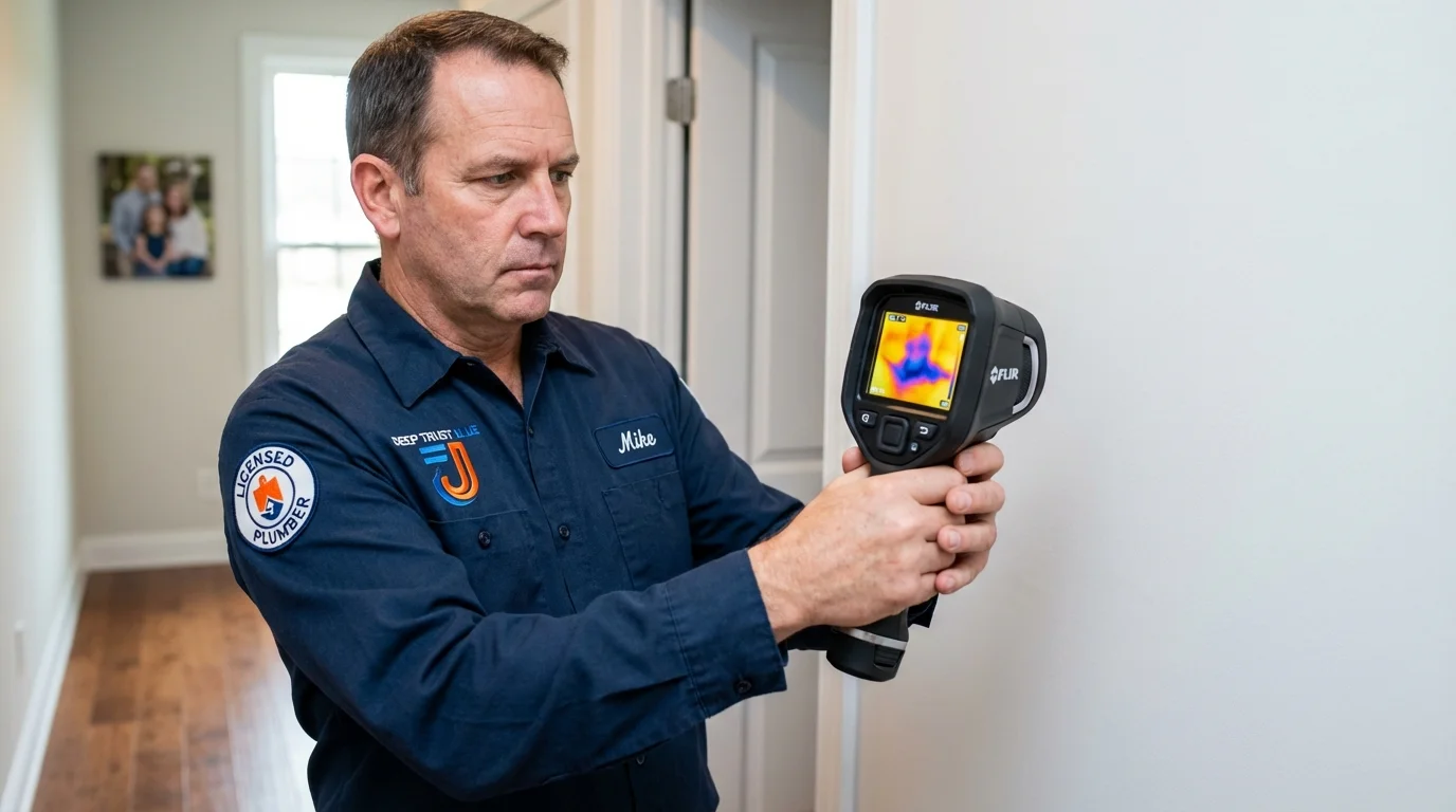 Thermal imaging leak detection by Johns Plumbing LLC in Kure Beach